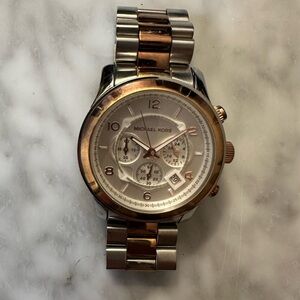Michael Kors two tone large face watch